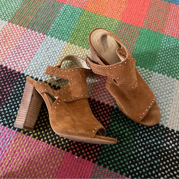 Guess Shoes - Guess Gwerika womens suede studded heels size 7.5